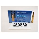 PPU 7.5X55 SWISS SP 174GR 1 BOX(20 RNDS)