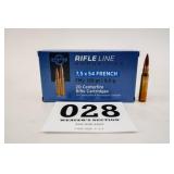 PPU 7.5X54 FRENCH FMJ 139GR 1 BOX(20 RNDS)