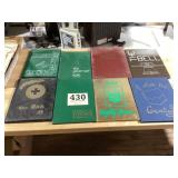 Vintage lot of different high school yearbooks