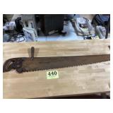 Old crosscut hand saw Distton & sons saw