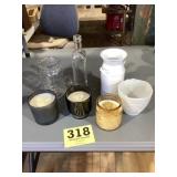 Assorted lot Containers & Candles