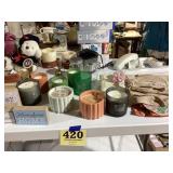 Table lot with some new and used items, new