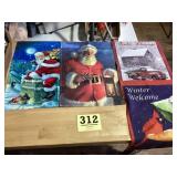 Winter and Christmas outdoor flags lot