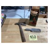 Hand ax and a bullet jig mold and a hydraulic
