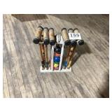 Vintage wooden croquet set