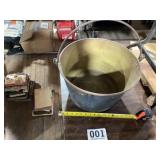 Nice early copper apple butter kettle with
