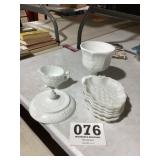 Lot of assorted Milk Glass all Grape pattern