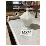 Milk Glass Candy Dish Grape pattern