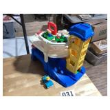 Vintage Fisher-Price, toy, garage and cars with