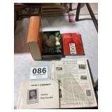 Stamp collecting books and items