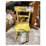 Vintage Stenciled Wooden Chair