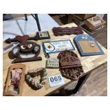 Wooden craft wall, hangers, household items