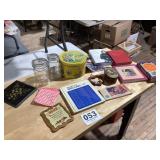 Household lot ball jars and old tins