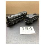 Marx engine with Union Pacific, tender