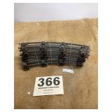 American flyer curved track eight pieces times