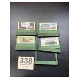 Train layout, advertising sign boards