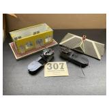 Marx oak Park Tin Litho Train Station w/Girard