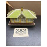 Marx oak Park Tin Litho Train Station - steam