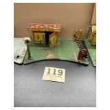 Marx Glendale train depot crossing