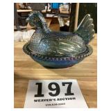 Carnival Hen on Nest