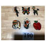 Vintage lot of stain glass suncatcher