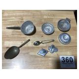 Vintage lot of old metal kitchen items