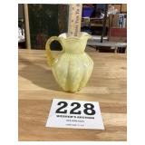 Yellow Glass Pitcher