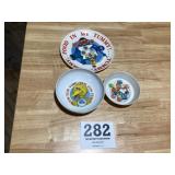 Vintage plastic kids dishes from Sesame Street