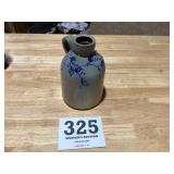 Modern signed blue decorated stoneware jug