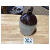 Old brown and tan 1 gallon stoneware jug