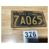 1946 Pennsylvania license plate