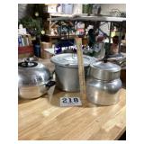 Aluminum Double boiler, Steamer Pan, and Bun