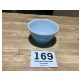 Vintage Small Pyrex, mixing bowl, blue, and white