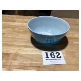 Vintage Pyrex, mixing bowl number 3 with a blue