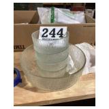 Glass Salad Dish and 4 bowels