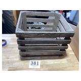 Old wooden potato crate