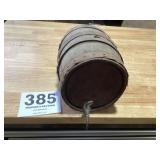 Early red painted, small whiskey, keg with metal