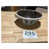 Modern blue decorated stoneware bowl