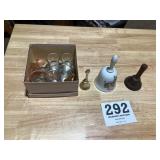 Vintage decanter set and three bells one Disney