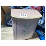 Vintage metal and wicker, laundry hamper