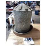 Vintage Galvanized Chicken Waterer