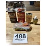 Assortment of Outdoorsman Fluids & Honing stone