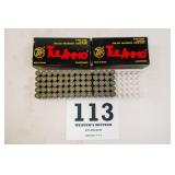 TULAMMO 9MM LUGER 115 GR FMJ 2 BOXES(70 RNDS)