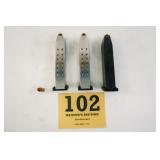 3 9MM PISTOL MAGAZINES WITH AMMO (MAYBE XD)