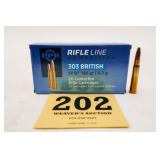 PPU 303 BRITISH SP BT 180GR 1 BOX(20 RNDS)
