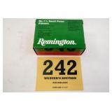 REMINGTON NO. 1 1/2 SMALL PISTOL PRIMERS, 10