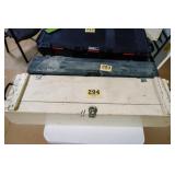 WHITE WOODEN RIFLE CRATE WITH CARPET