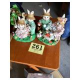 Fabric mesh, spring bunnies