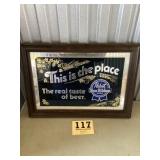 Pabst Blue ribbon beer sign