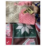 Afghan and Christmas blanket